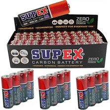 TeknoKapsül Supex R6 1.5 Volt Çinko Karbon Aa Kalem Pil 60'lı Kalem Pil