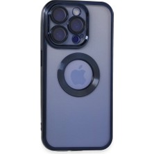 Raftan Topla Iphone 15 Pro Max Kılıf Slot Silikon - Lacivert