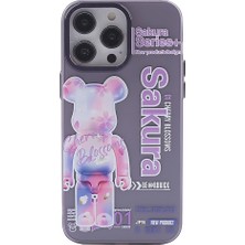 Raftan Topla Iphone 13 Pro Kılıf Prada Desenli Kapak - Prada Mor - 1