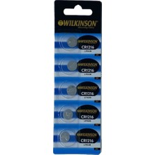 Raftan Topla Wılkınson 1216 3V Lityum Düğme Pil 5'li Paket