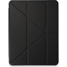 Veraura Lifestyle Apple iPad Pro 11 (2024) Kılıf Color Karbon Tablet Kılıfı - Siyah