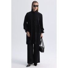 Karma 3267802 Mıssdalıda Bol Paça Klasik Cupro Pantolon