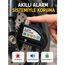 Veraura Lifestyle Alarm Sensörlü Disk Kilidi Motosiklet Scooter Bisiklet Güvenlik Yeni Nesil