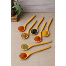 Veraura Lifestyle Ahşap Büyük Baharat Kaşığı Seti 6’lı 17 cm