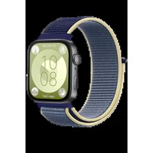 Veraura Lifestyle Huawei Fit 4 Hasırlı Cırtcırtlı Kordon - Sarı-Lacivert