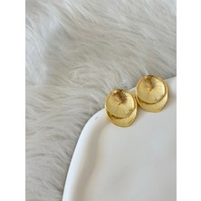 Revoia Dokulu Oval Gold Küpe