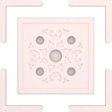 Motifpiyer Hazır Spotlu Tavan Paneli Matrix Protect-Modern LED Uyumlu Tavan Göbeği/core-mono-Diş Çitalı