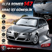 STS Oto Aksesuar Alfa Romeo 147 Araç Ön Cam Güneşliği Katlanabilir Şemsiye Oto Güneşlik Uv Korumalı Gölgelik Araba Oto Şemsiyesi