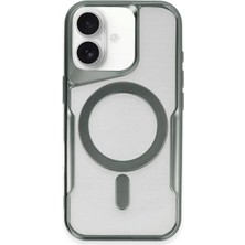 Veraura Lifestyle Apple iPhone 16 Kılıf Boyi Magsafe Silikon Kapak - Yeşil