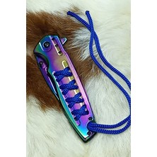 Haps Bugs Rainbow Paracord Katlanır Cep Çakısı