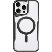 Veraura Lifestyle Apple iPhone 14 Pro Kılıf Boyi Magsafe Silikon Kapak - Siyah