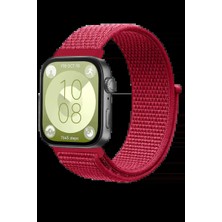 Veraura Lifestyle Huawei Fit 4 Hasırlı Cırtcırtlı Kordon - Kırmızı