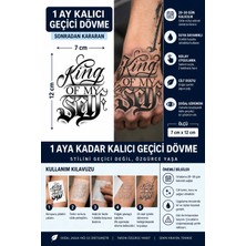 1 Ay Kalıcı 24 Saat Sonra Kararan 7X12 cm Orta Boy El Üstü Yazılı Model Geçici Dövme Tattoo