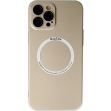 Veraura Lifestyle Apple iPhone 12 Pro Kılıf Jack Magneticsafe Lens Silikon - Gold