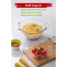 Veraura Lifestyle Akrilik Şeffaf 2 Li Süzgeç Seti ( Makarna & Pirinç Süzgeci )