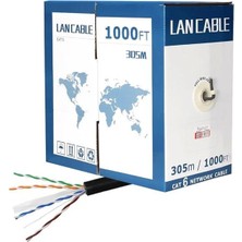 Veraura Lifestyle PM-8256 23 Awg 0.56 mm Cca 305 Metre Dış Mekan Siyah Cat6 Kablo