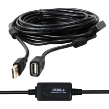 Veraura Lifestyle PM-11955 10 Metre Usb-A 2.0 Dişi Erkek Uzatma Kablosu Siyah