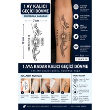 1 Ay Kalıcı 24 Saat Sonra Kararan 7X12 cm Orta Boy Memento Mori Model Geçici Dövme Tattoo