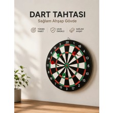 Veraura Lifestyle Evde, Ofiste ve Oyun Alanlarında Kullanıma Uygun Sağlam Ahşap Gövdeli Dart Tahtası