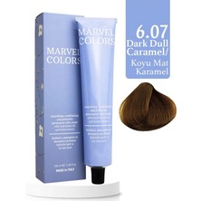 Marvel Colors Tüp Boya 100ML Saç Boyası 6.07 Koyu Mat Karamel