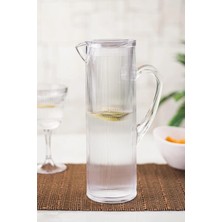 Veraura Lifestyle Akilik Barok 1,5 Lt Şeffaf Sürahi (Buzdolabı Kapak Rafına Sığar)
