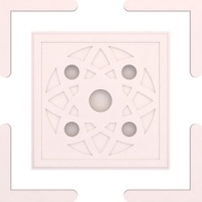 Motifpiyer Hazır Spotlu Tavan Paneli Matrix Protect-Modern LED Uyumlu Tavan Göbeği/core-mono-Diş Çitalı