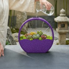 TeknoKapsül 3D Baskı Self-Watering Planter - Kendi Kendini Sulayan Saksı-Mor