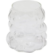 Veraura Lifestyle Boncuklu - Boğumlu Cam Bardak 340ML Kahve - Sunum - Meşrubat