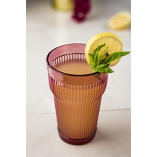 Veraura Lifestyle Akrilik Mürdüm 6'lı Uzun Bardak & Su Meşrubat Bardağı 400 ml ( Cam Değildir )