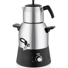 Veraura Lifestyle Elektrikli Semaver Muslukluçay Makinesi Çaycı Çelik Su Kazanı=3lt - Çelik Demlik=1.1lt 1000W STM-5817