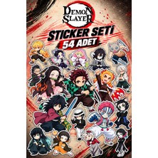 Star Figür Demon Slayer Sticker Seti 54 Adet | Anime Çıkartma Paketi