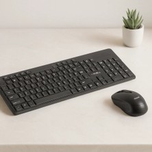 Veraura Lifestyle Kablosuz Multimedya Klavye ve Mouse Seti (Q Klavye) - Siyah