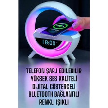 Veraura Lifestyle Bluetooth Hoparlör Dijital Göstergeli Wireless Şarj Rgb Işıklı