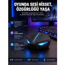 Veraura Lifestyle Tam Kablosuz Oyuncu Kulaklığı 5.0 Bluetooth LED Kontrollü Yeni Nesil