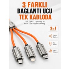 Veraura Lifestyle Çinko Alaşımlı Metal Konnektörlü Dayanıklı 6A Hızlı Şarj Kablosu
