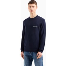 Armani Exchange Erkek Yuvarlak Yakalı Uzun Kollu Lacivert Kazak 8NZM5A ZM1YZ-1510