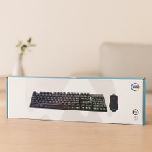 Veraura Lifestyle Kablolu Rgb Oyuncu Klavye ve Mouse Seti - Siyah