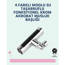 Veraura Lifestyle Krom Kaplamalı Çok Fonksiyonlu Musluk Başlığı | Paslanmaz Malzeme