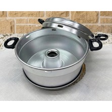 Dzgn Home Alüminyum Ocak Üzeri Kek Tenceresi, Ocak Üstü Kek Tencere, Alüminyum Kek Kalıbı 28 cm