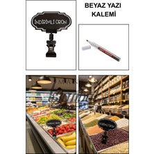 Manken İstanbul 45 Adet Yazı Kalemli Yaz Sil - Meze Etiketi - Mandallı Satış Etiketi - Yaz Sil Etiket
