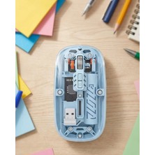 Veraura Lifestyle Ofis ve Günlük Kullanım Için Mavi Bluetooth Kablosuz Mouse