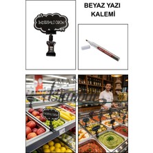 Manken İstanbul 25 Adet Yazı Kalemli Yaz Sil - Meze Etiketi - Mandallı Satış Etiketi - Yaz Sil Etiket