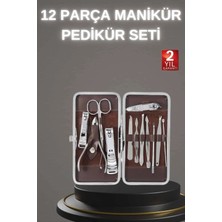 Veraura Lifestyle 12 Parça Paslanmaz Çelik Kompakt ve Taşınabilir Manikür Makası Tırnak Makası