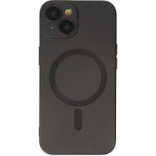 Veraura Lifestyle Apple iPhone 14 Plus Kılıf Moshi Lens Magneticsafe Silikon - Siyah