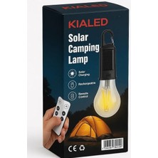 Veraura Lifestyle Kialed Solar Güneş Enerjili Zaman Ayarlı Type-C Şarjlı Kumandalı Çadır Lambası