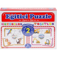 Veraura Lifestyle 7196 Çark Puzzle Hayvanlar Taşıtlar 60 Parça