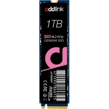 1tb Addlink AD1TBS83M2P M2 2280 Pcıe GEN4X4 Nvme 3400/2400 Mb/s SSD Dis