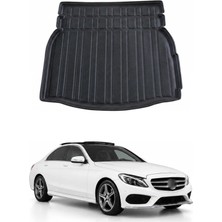 Omac Mercedes C Serisi W205 / Sedan 2014+ Uyumlu Araca Özel Kauçuk Bagaj Havuzu Siyah Rampalı Model Için