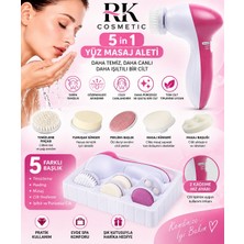 RK Cosmetics 5 In 1 Yüz Masaj Aleti Pilli Pratik Kullanım Masaj Aleti Akne Temizleme Özellikli