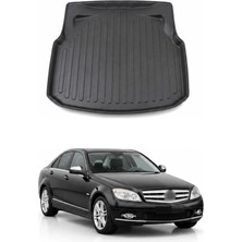 Omac Mercedes C Serisi W204 Sedan 2007-2013 Uyumlu Araca Özel Tpe Bagaj Havuzu Siyah Plastik Setli Için